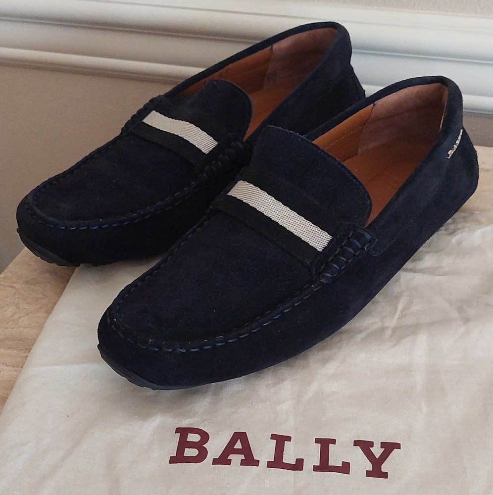 Bally Men's Navy Loafers Size US 7